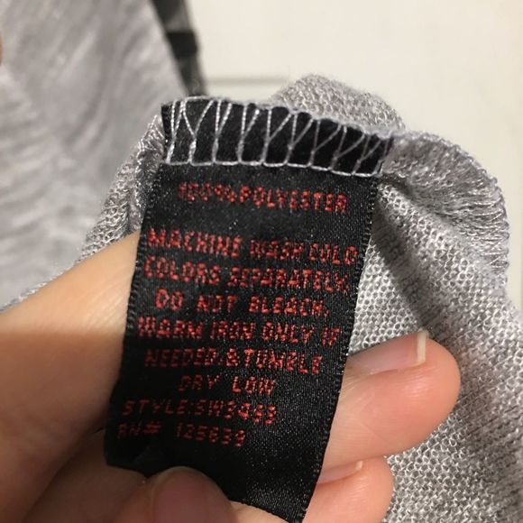 Yoki Black/Grey Long Sleeve Mesh Top Size S - Picture 7 of 8